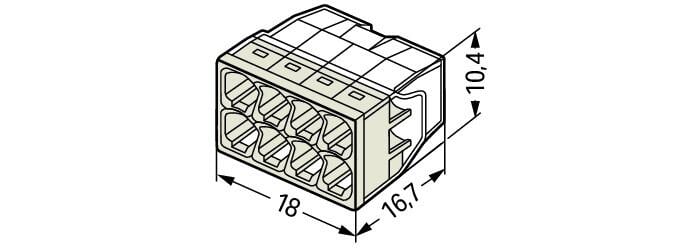 steekklem 8 x 0,5-2,5mm (per 10 stuks)