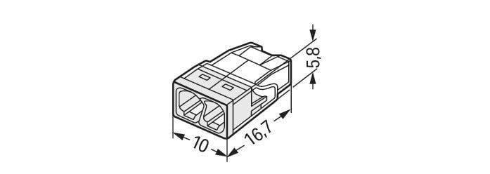 Verbindingsklem 2 X 0,5 - 2,5 mm²(100st)