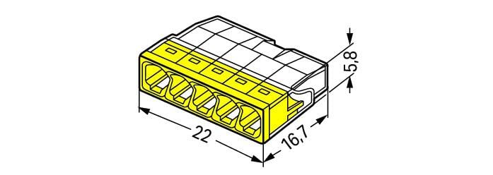 steekklem 5x0,5-2,5mm² (100 stuks)