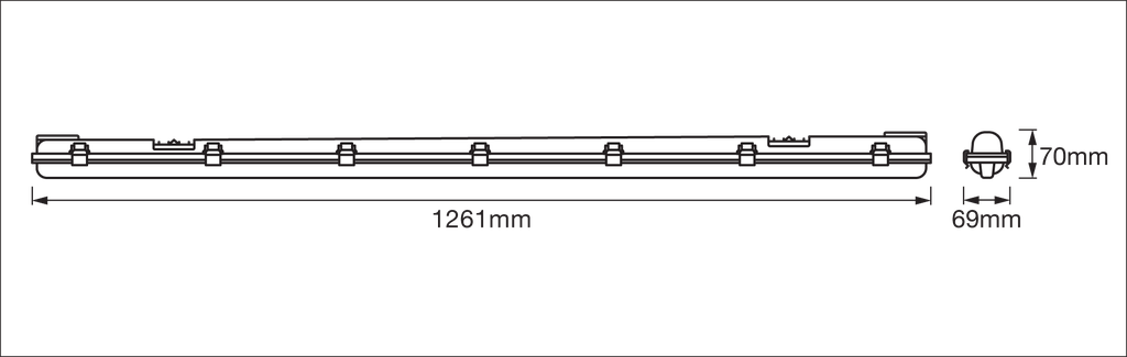 water LED-armatuur 15W 1200mm 4000K