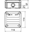 aftakdoos 114x114x57mm IP66 grijs