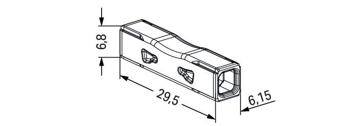 inline push-in connector 0,2-4mm² (10 stuks)