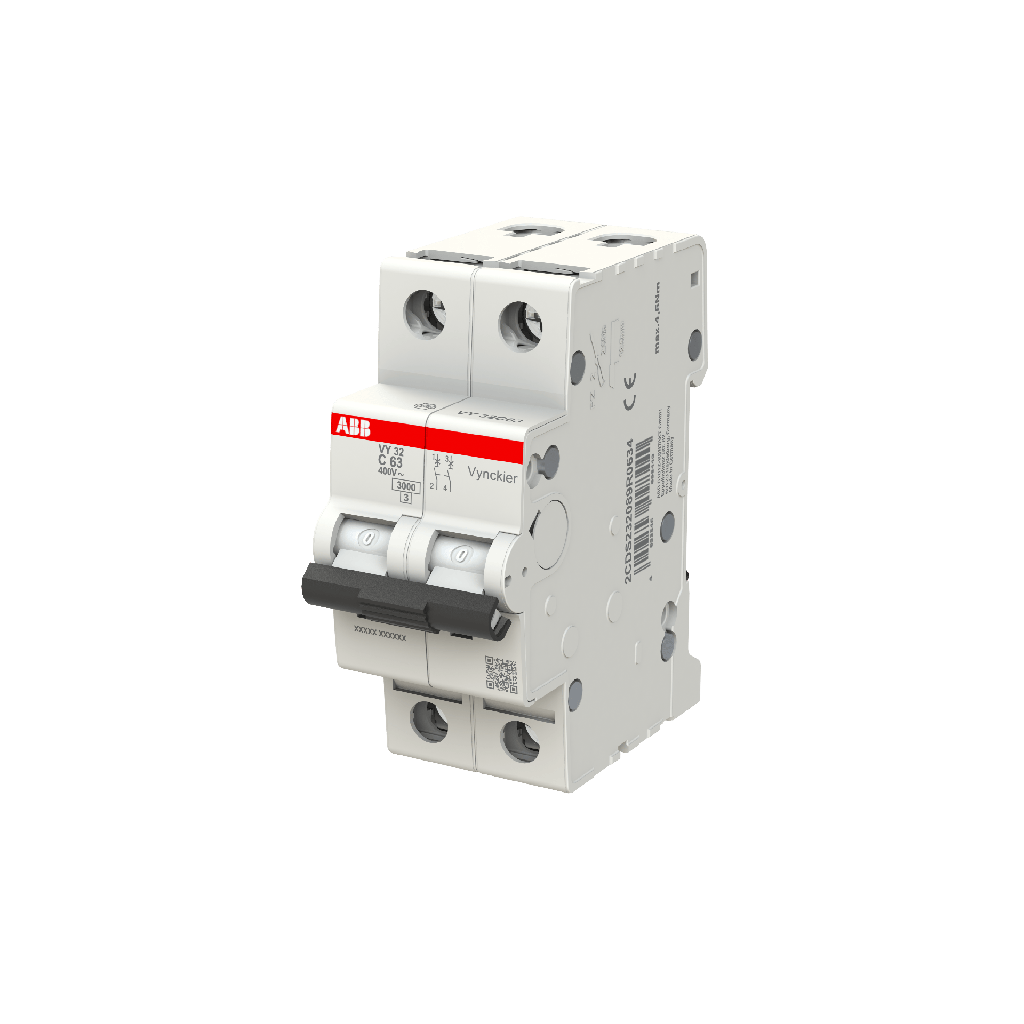 Automaat 2P - 63A - 3kA - curve C