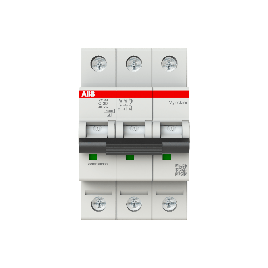 Automaat 3P - 20A - 3kA - curve C