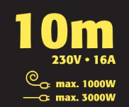 kabelhaspel 3G1,5 PVC 10m