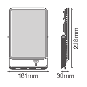 essential LED floodlight zwart 50W koel wit