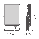 essential LED floodlight zwart 20W koel wit