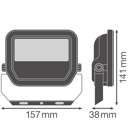 Gen 4 floodlight zwart 17W/11W warm wit