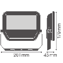 Gen 4 floodlight zwart 41W/27W koel wit