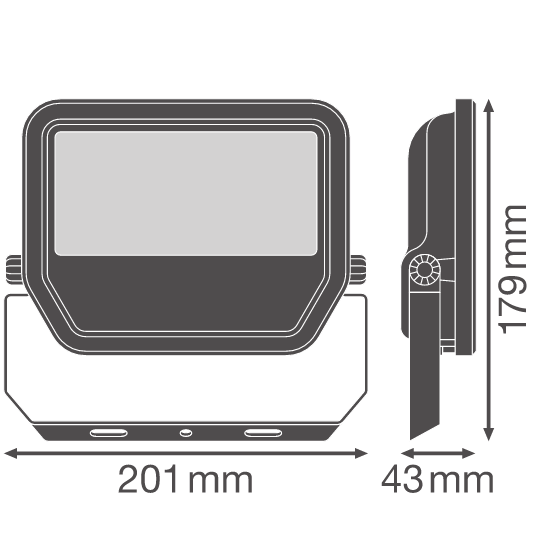 Gen 4 floodlight zwart 41W/27W warm wit