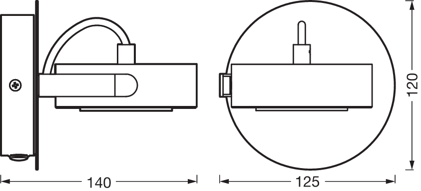 Decor Spot Venus Black  1x5,5W