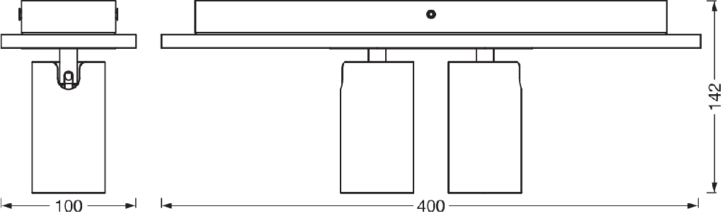 Decor Spot Mercury GU10 White 2x3,4W 