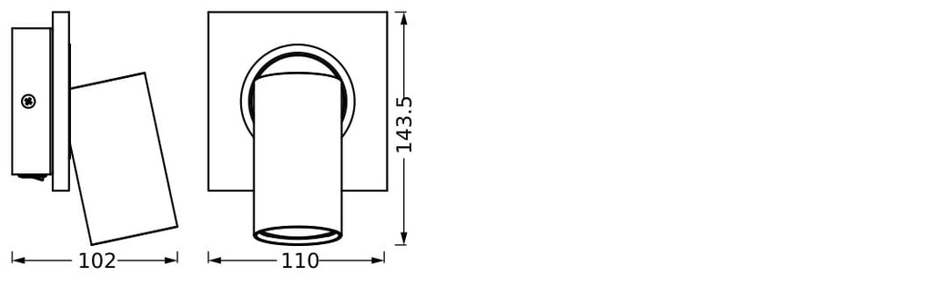 Decor Spot Mercury GU10 White 1x3,4W 