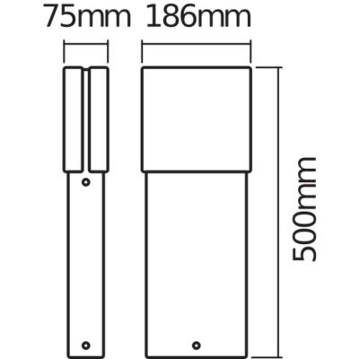 Endura Style tuinpaal 12,5W 50cm