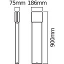 Endura Style tuinpaal 12,5W 90cm