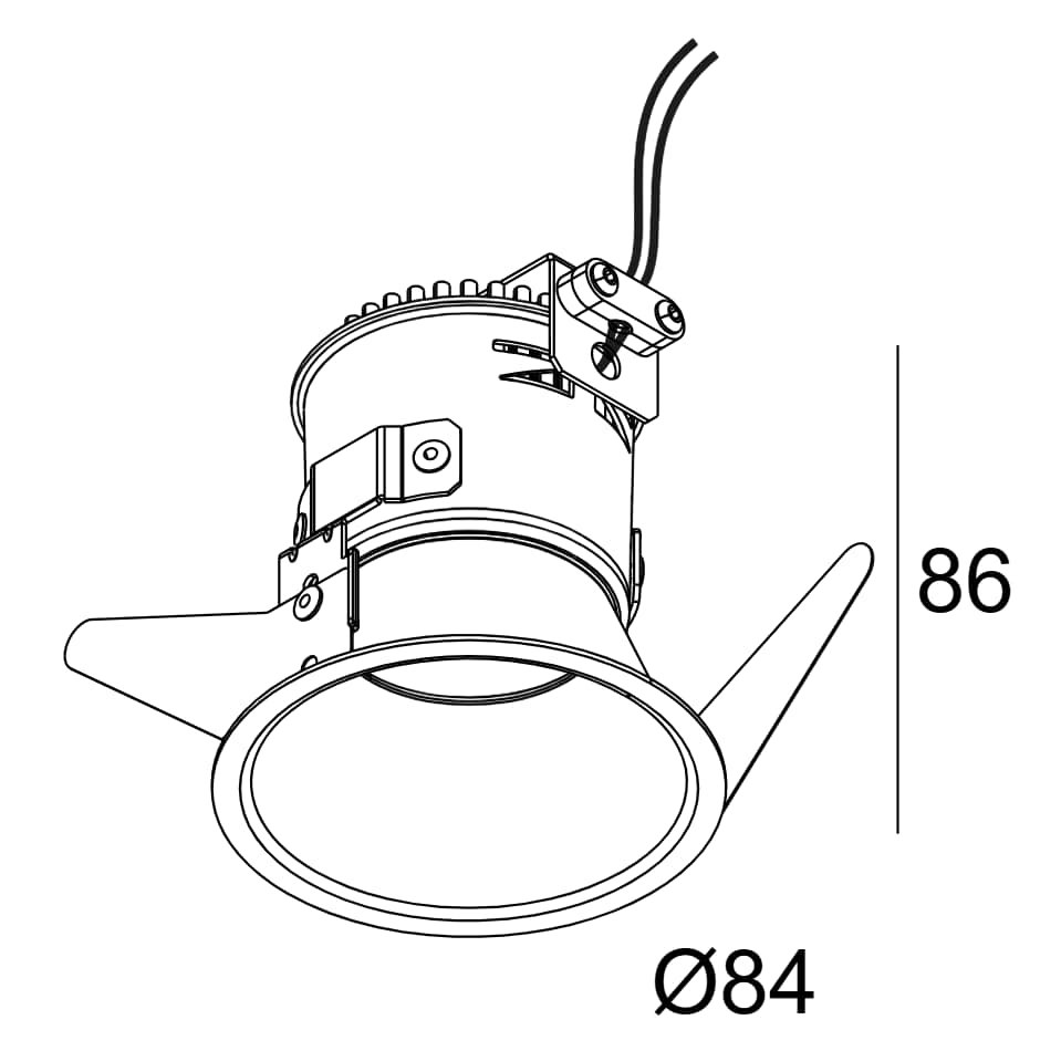 Deep Varo witte inbouwspot LED 7,1W extra warm wit