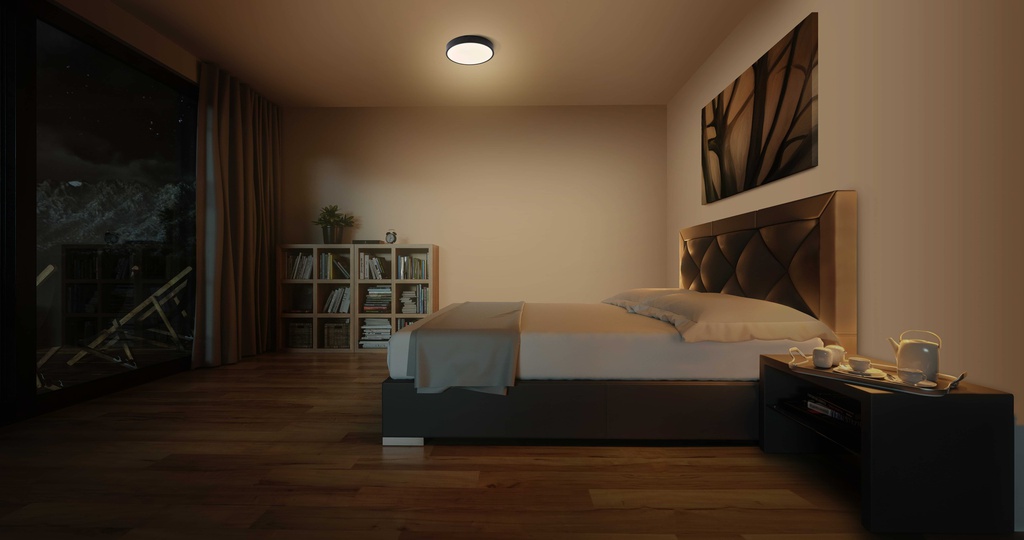 Orbis Slim Moia plafondlamp 280mm 20W zwart