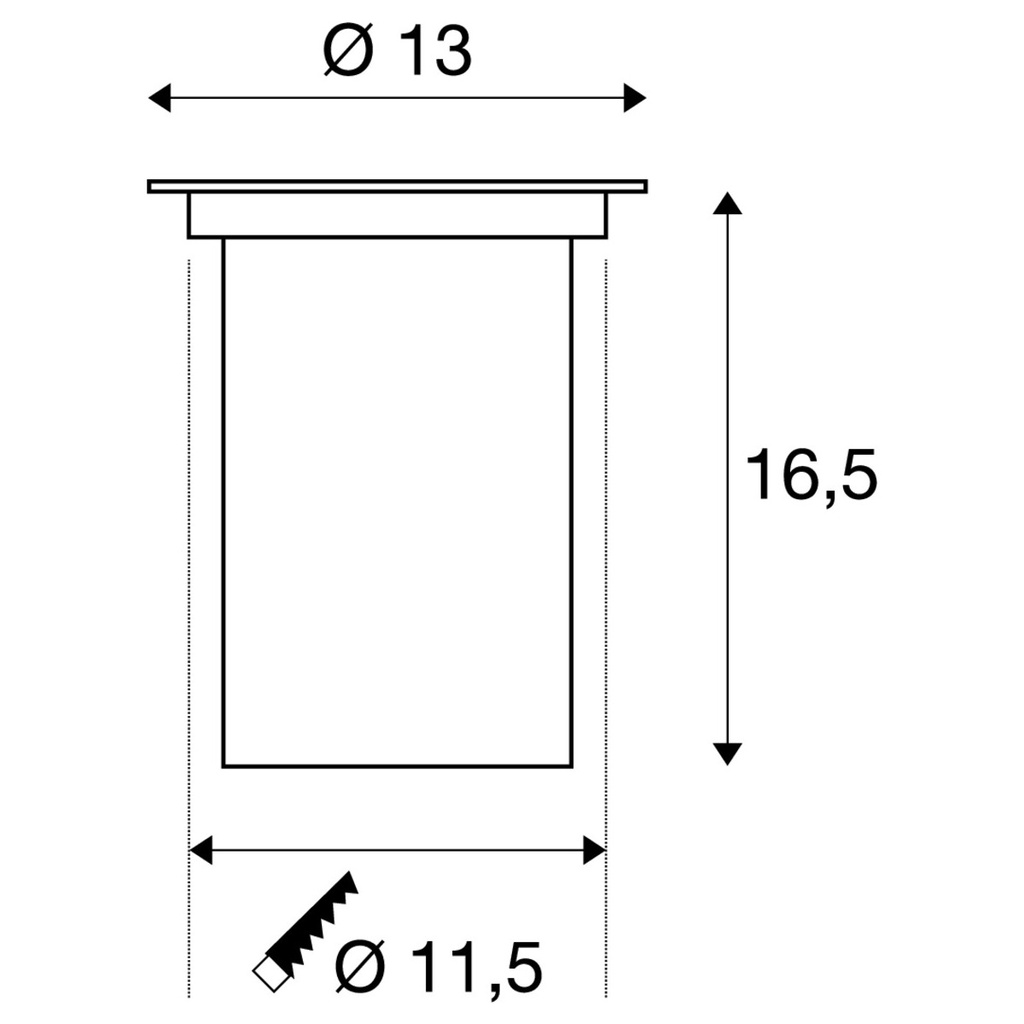 Dasar 115 ronde grondinbouwspot GU10 35W IP67