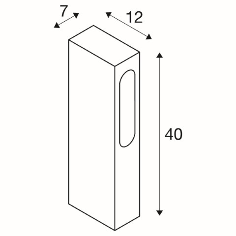 Slotbox design tuinpaal 4,3W 40cm