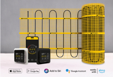 Elektrische vloerverwarmingsmat set 0,75m² 113W