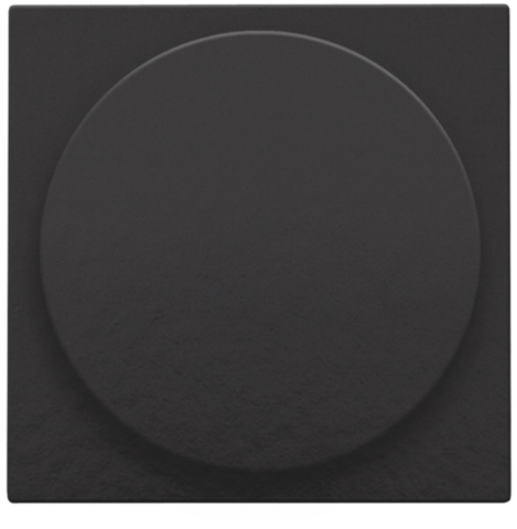 Centraalplaat, piano black, universele dimmer