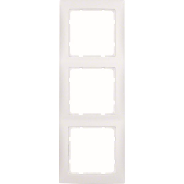 Plaque de recouvrement triple S.1 blanc polaire mat