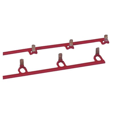 rail rouge isole 1P 7 modules 10mm² (2 pièces)