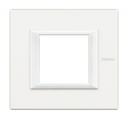 plaque 2 modules axolute blanc