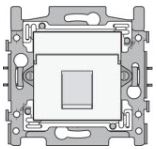 RJ11 UTP x1 version plate + kit de finition