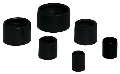 embout 20mm noir (10 pièces)