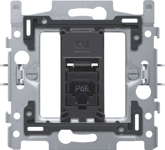 socle 1x RJ45 UTP Cat. 6A avec fixation à griffe