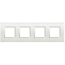 Afdekplaat 4 x 2 modules LivingLight horizontaal,   wit