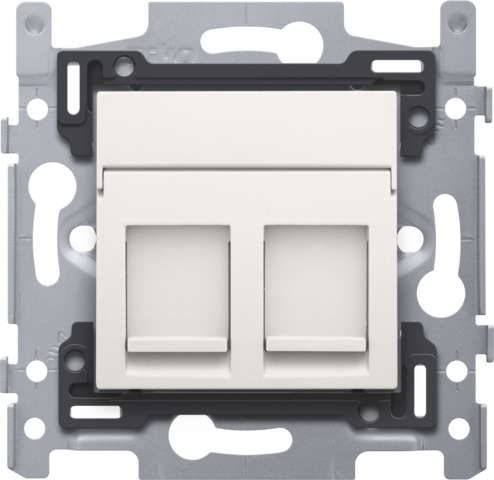 sokkel 2x RJ45-aansluitingen STP Cat. 6 PoE afwerkingsset