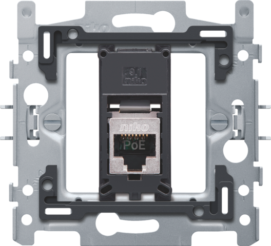 sokkel 1x RJ45 STP Cat5E PoE met klauwbevestiging (170-66155)