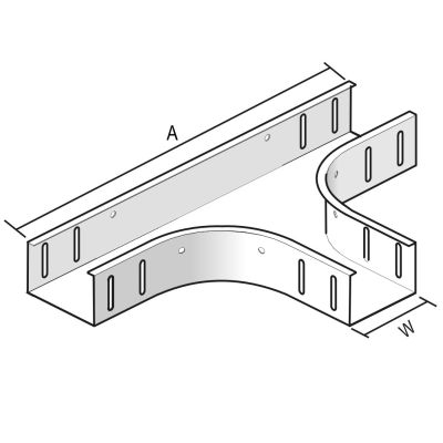 T-stuk kabelbaan 60 x 150 mm