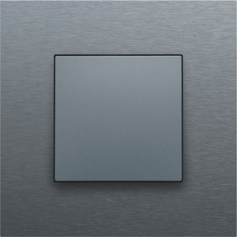 Toets Blindplaat Alu Look Grey Steel