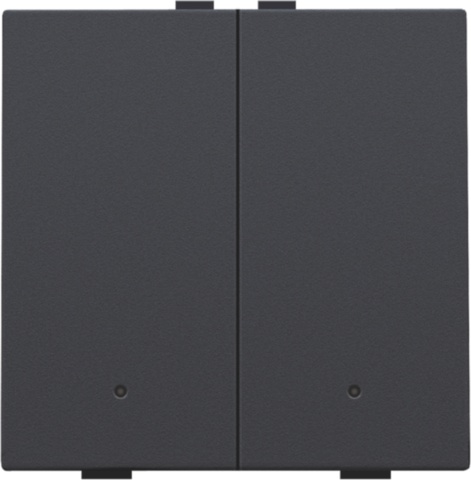 Bouton-poussoir double avec led, Anthracite