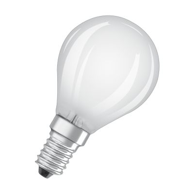 lampe forme sphérique E14 2,5W mat blanc chaud