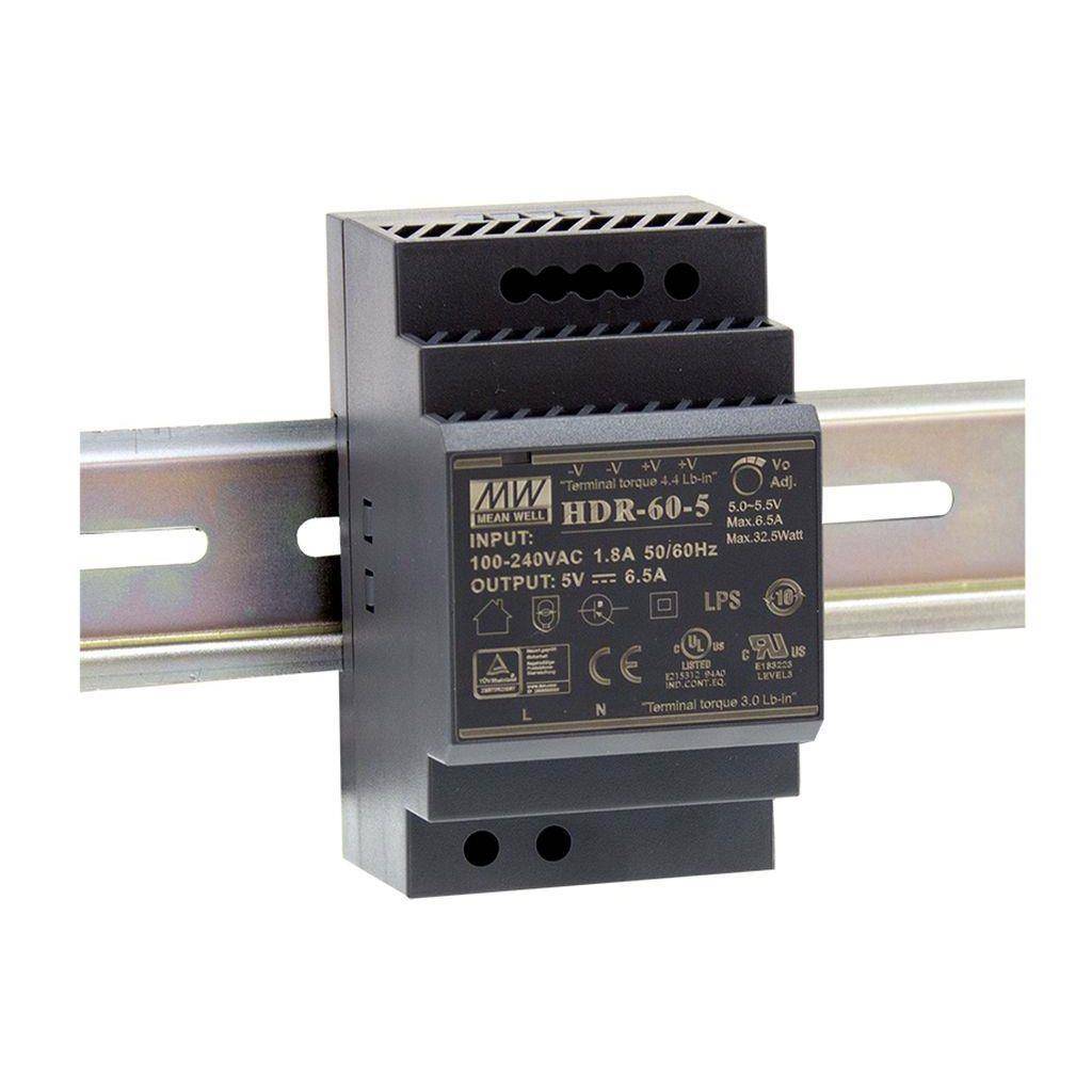 Voeding Ultra slim DIN rail 220V/24VDC 2.5A 60W