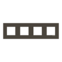 Zenit viervoudige afdekplaat 71mm antraciet