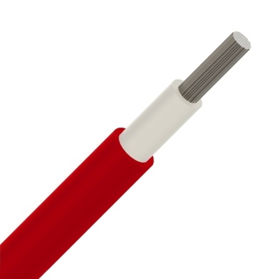 Câble solaire TUV en caoutchouc 1kV classe 5 Cca 6mm², rouge