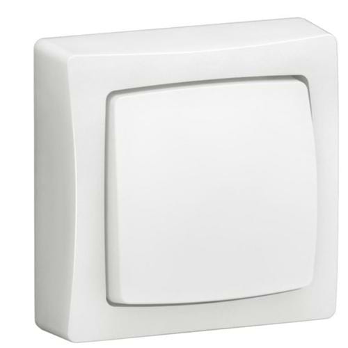 interrupteur va-et-vient/bouton-poussoir Oteo 10A blanc