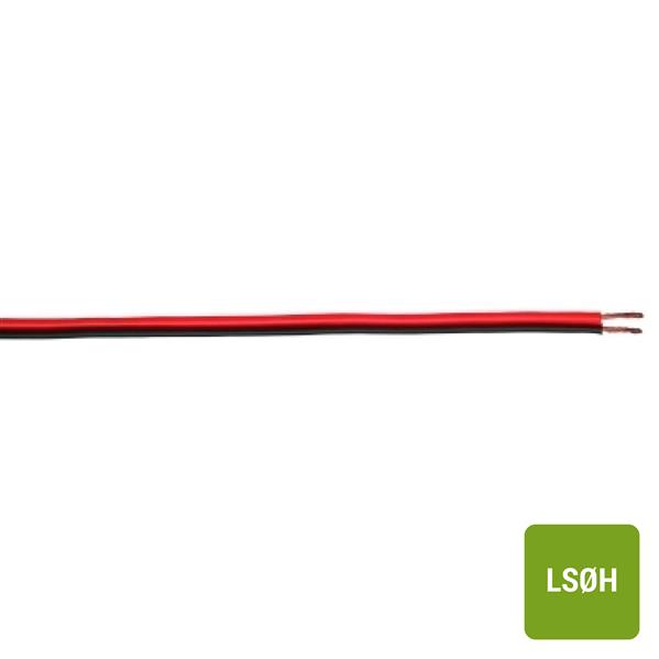 luidsprekerkabel 2X0,75 LS0H rood-zwart (rol 100m)