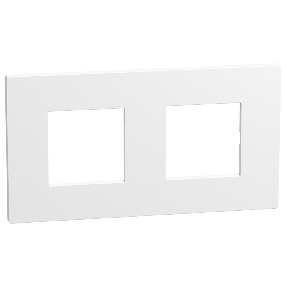 Light Now plaque de finition double 71mm blanc