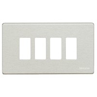 [BTIC_504/4/AL] 504/4/AL Magic aluminium Plaque de recouvrement 4 modules