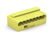 [WAGO_243-508] MICRO-borne de connexion 8-fils - jaune - Ø 0,6 - 0,8 mm²