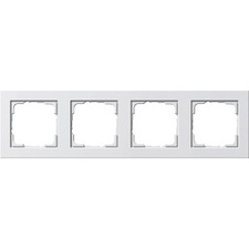 [GIR_021422] Cadre de recouvrement quadruple E2 Blanc Pur Mat - 021422