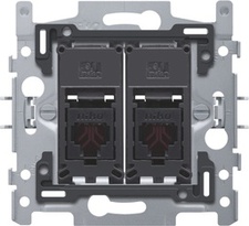 [NIK_170-65114] Sokkel tweevoudig RJ11 UTP 170-65114