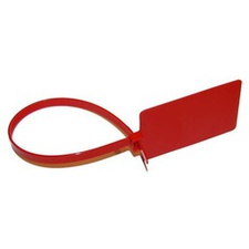 [SAP_10.533T] kabelbinder met label 280X7.5 rood