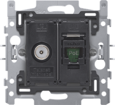 [NIK_170-66358] combinaison coax avec connexion RJ45 UTP Cat. 6A PoE avec fixation par griffes (170-66358)